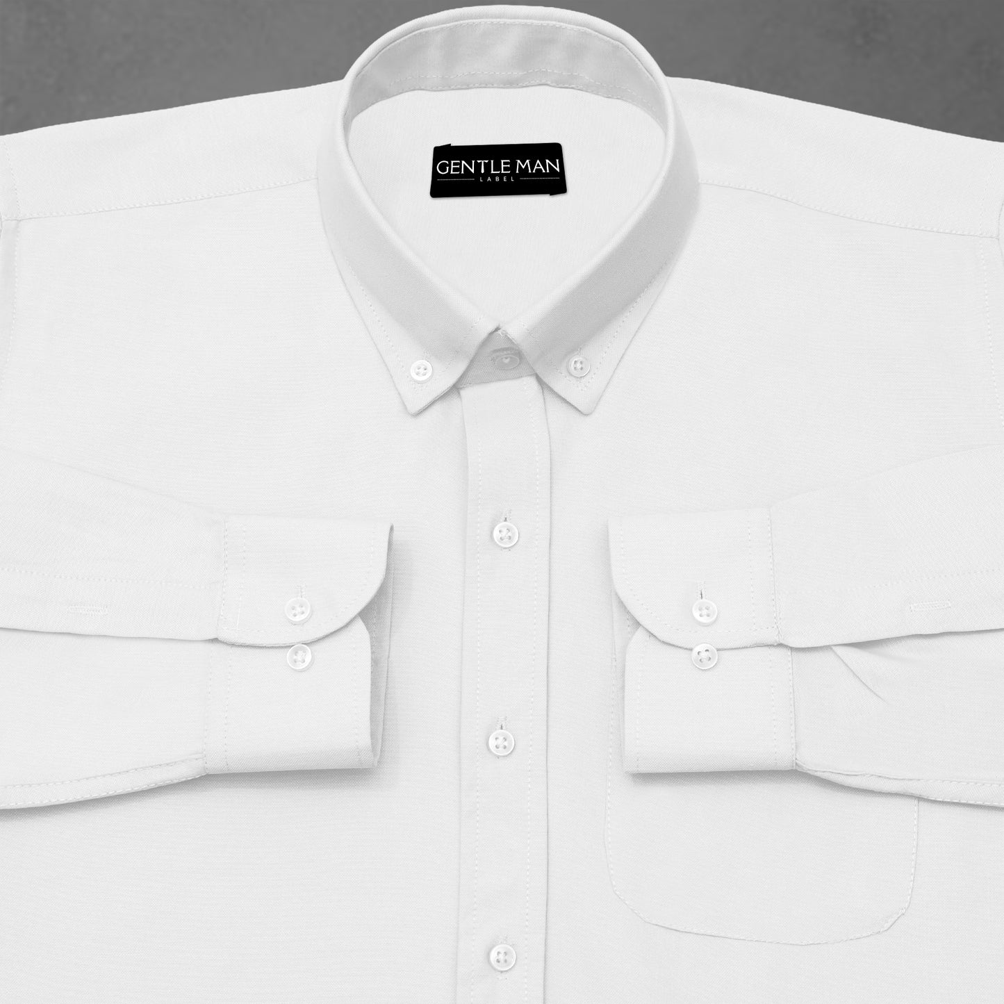 Pearl White Oxford Cotton Shirt For Men