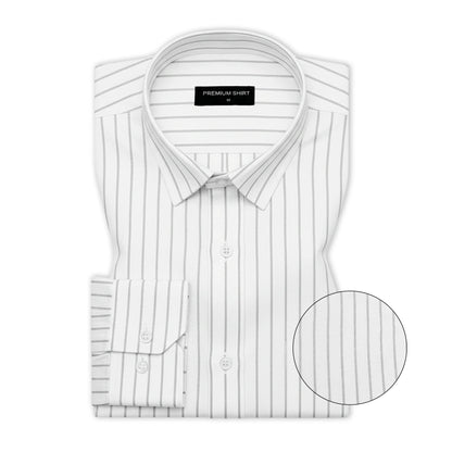 Bold Grey Pinstripe Oxford Shirt For Men