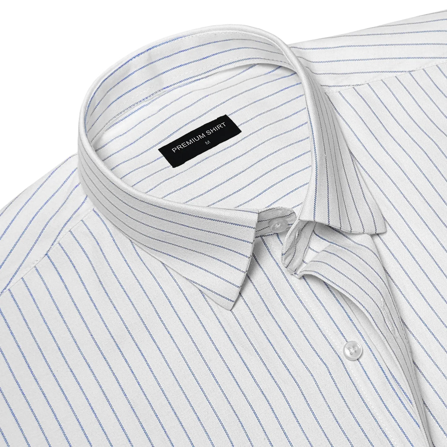 Blue Pinstripe Oxford Shirt For Men