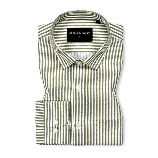Golden Era Pinstripe Linen Shirt For Men
