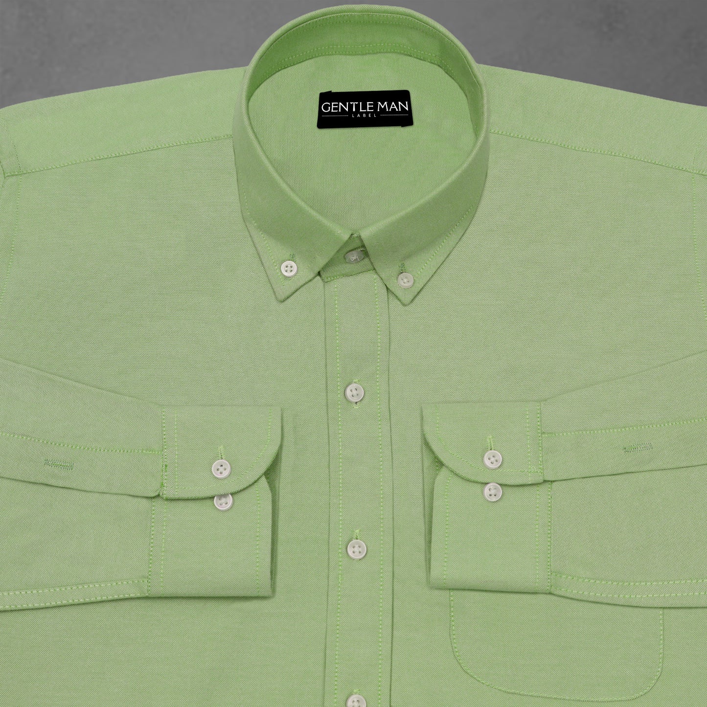 New Green Oxford Cotton Shirt For Men
