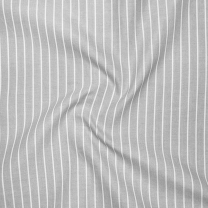 Bold Silver Pinstripe Oxford Shirt For Men