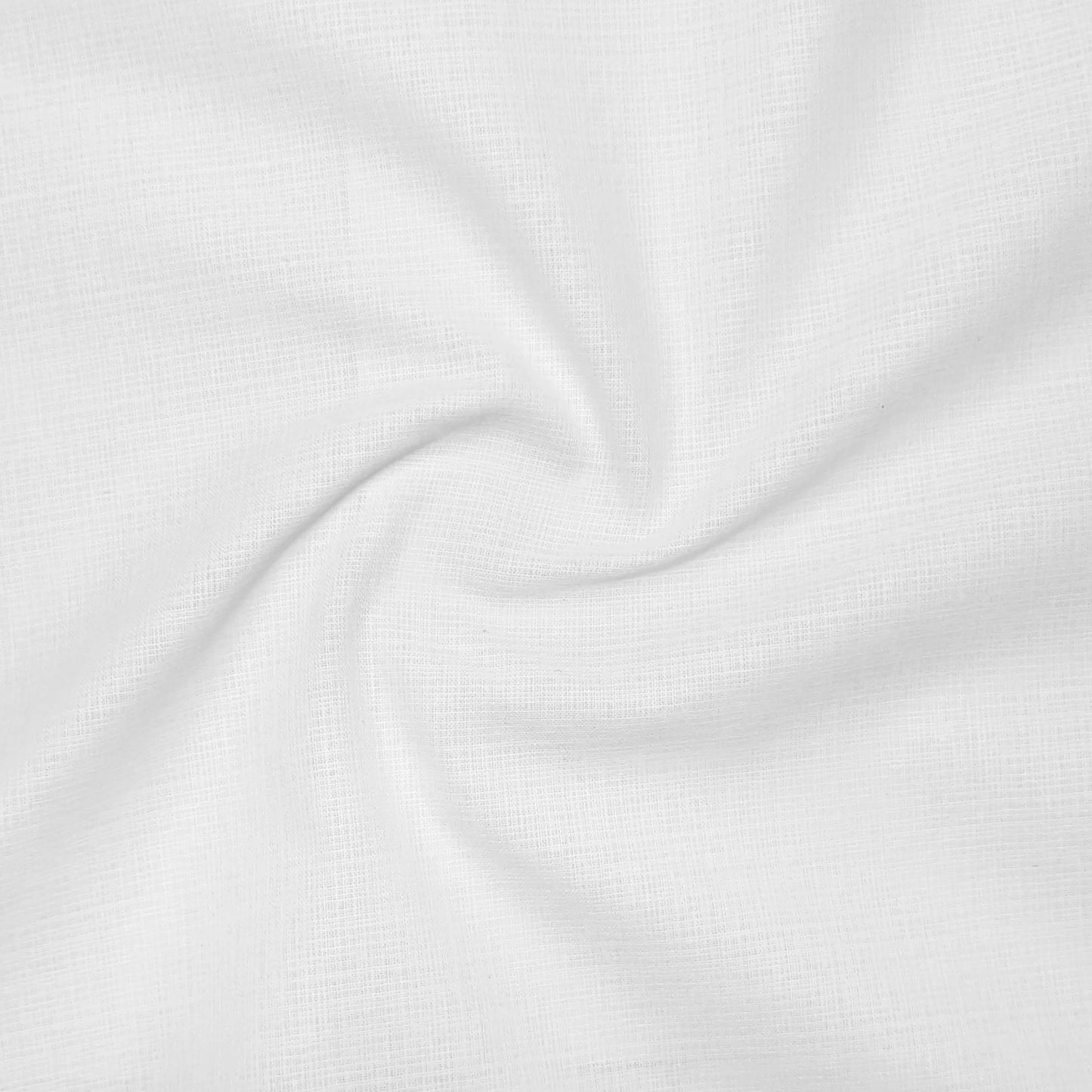 White Textured Linen Shirt For Men