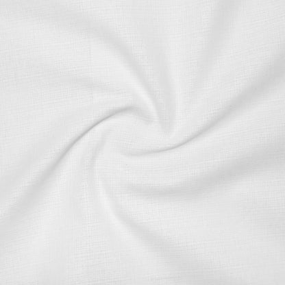 White Textured Linen Shirt For Men