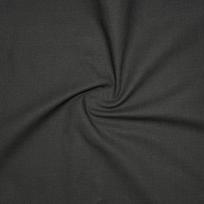 Dark Grey Textured Linen Shirt For Men