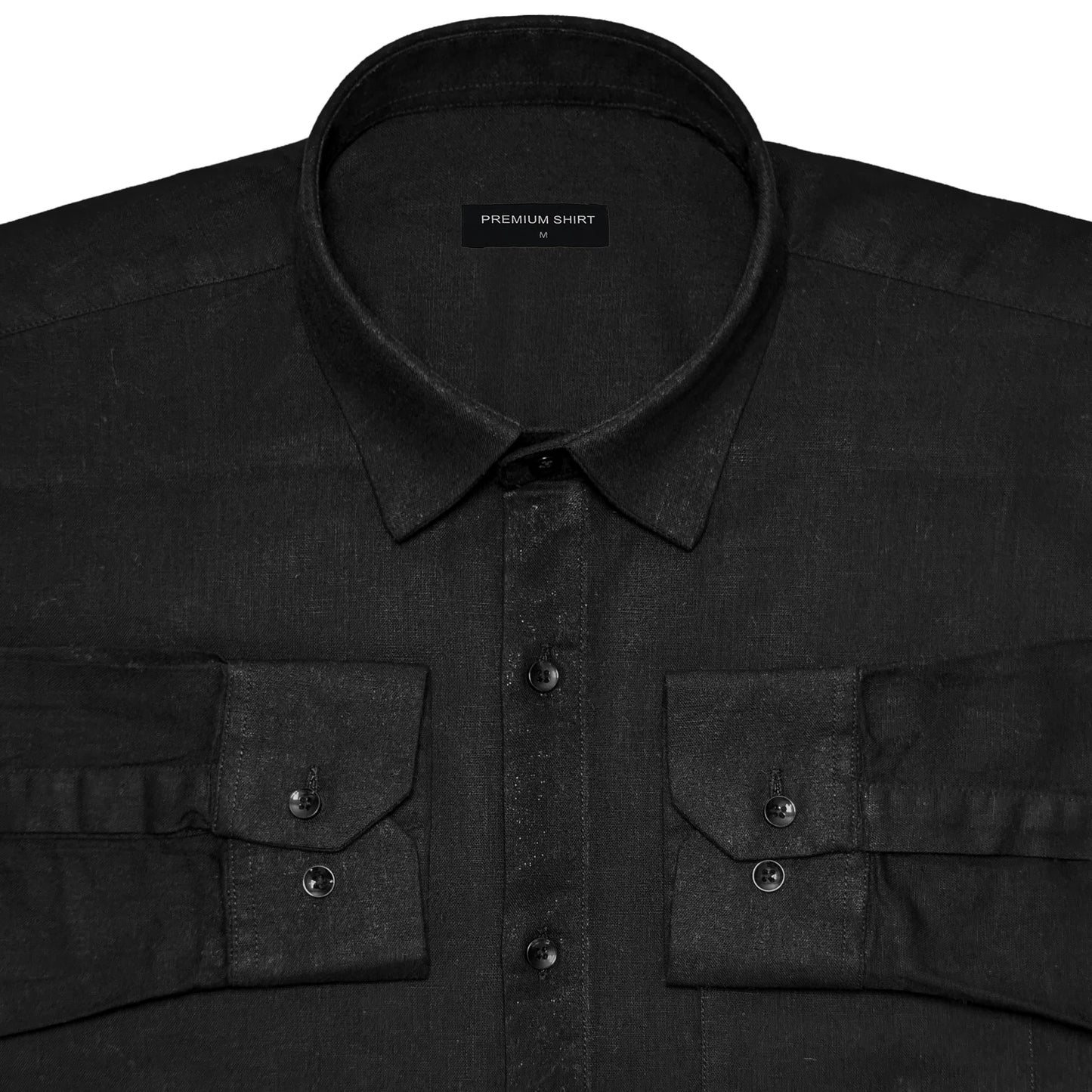 Black Linen Shirt For Men