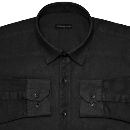 Black Linen Shirt For Men