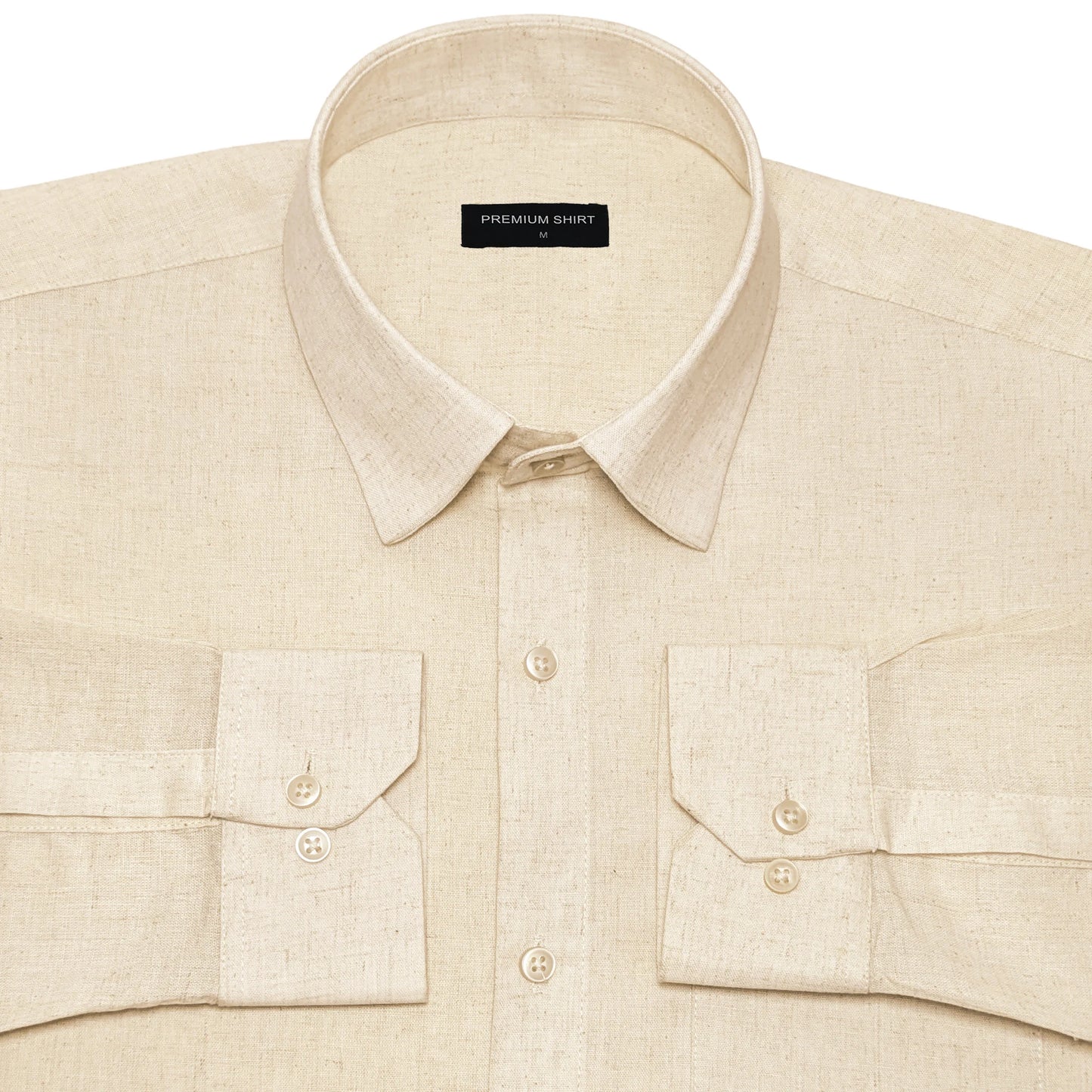 Beige Linen Shirt For Men