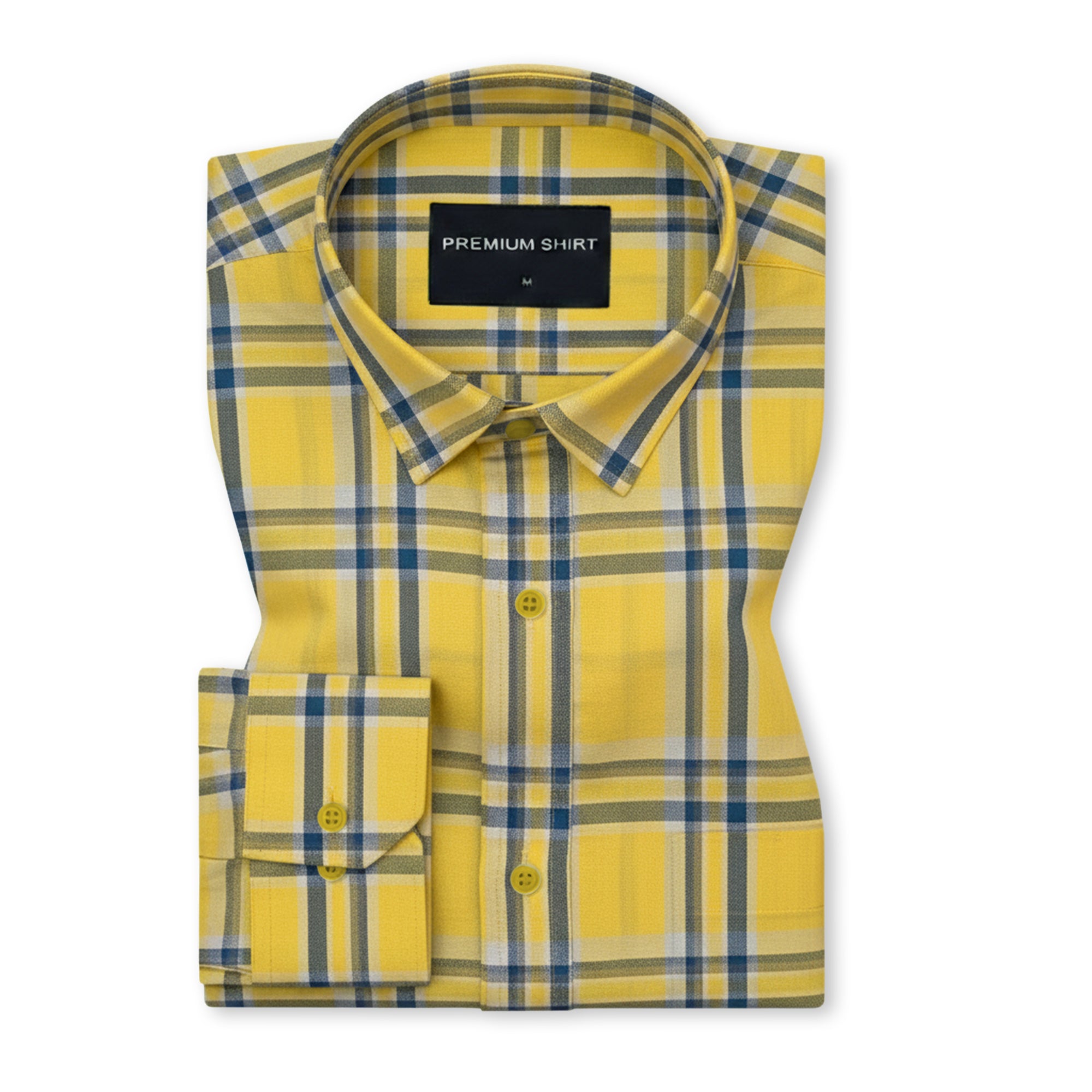 Marigold Classic Check Cotton Blend Shirt for Men