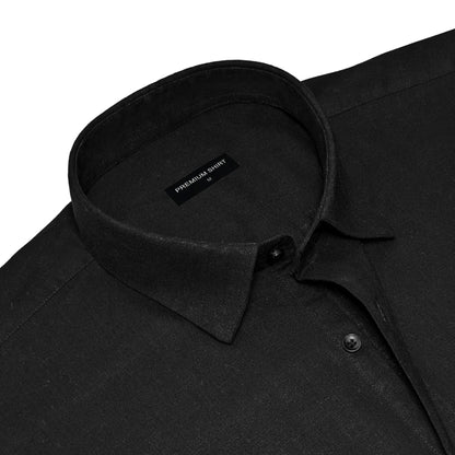 Black Linen Shirt For Men