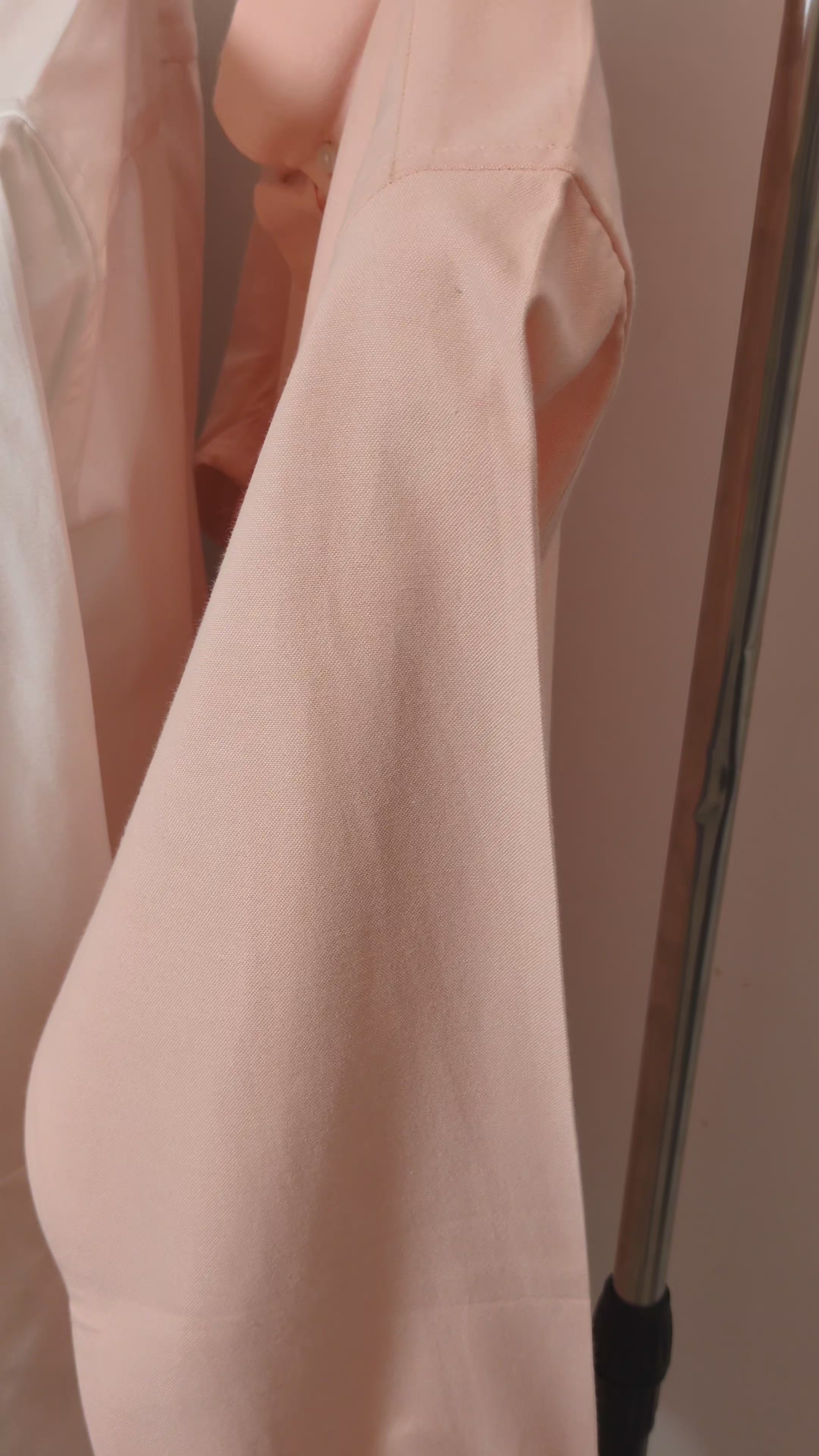 Peach Oxford Cotton Shirt For Men