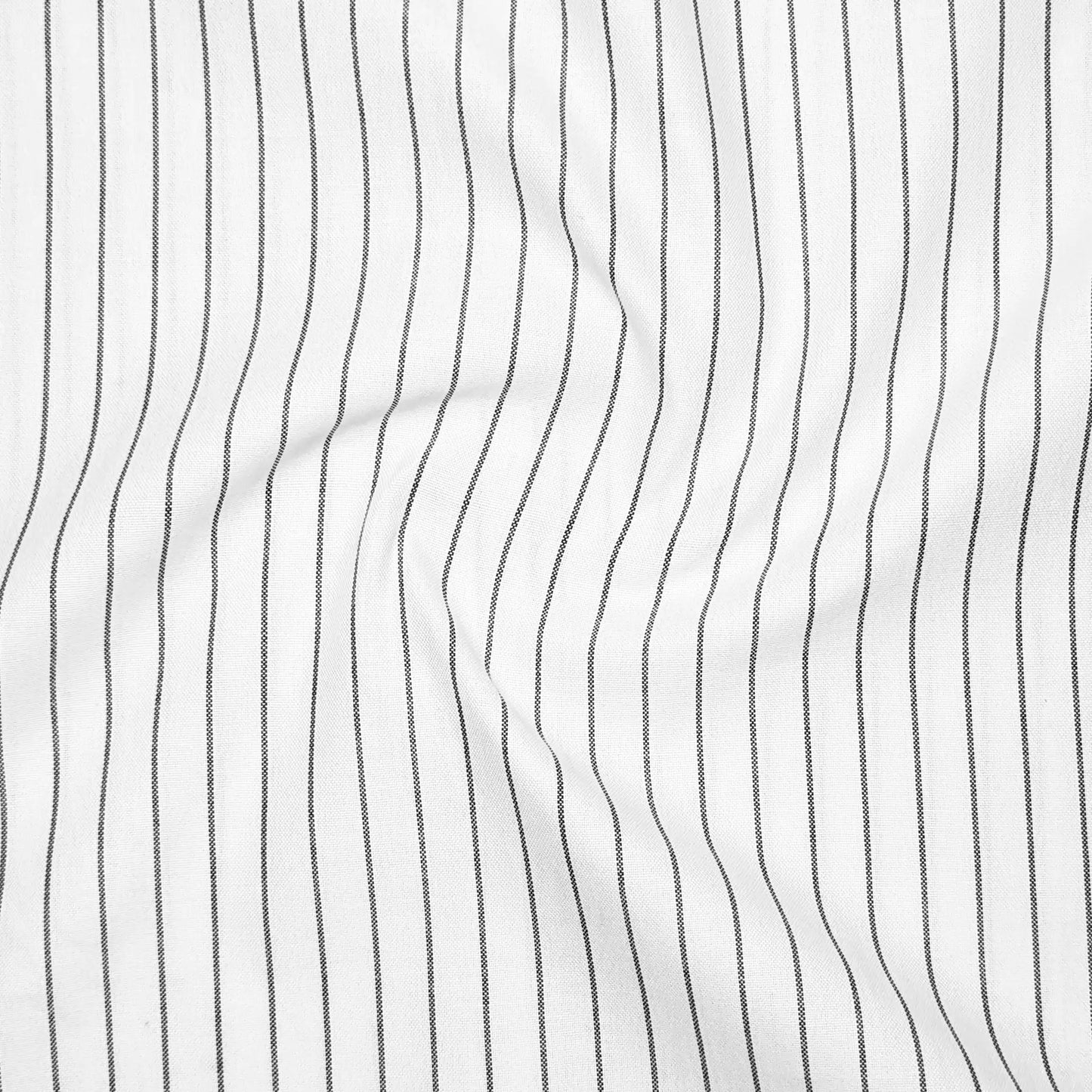 Charcoal Black Pinstripe Oxford Shirt For Men