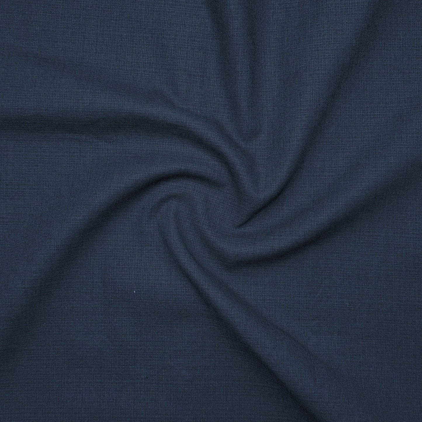 Dark Blue Textured Linen Shirt For Men
