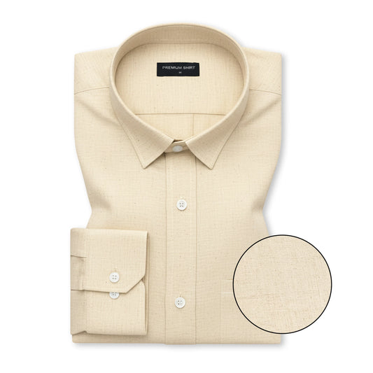 Beige Linen Shirt For Men