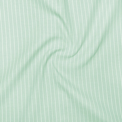 Mint Green Pinstripe Oxford Shirt For Men