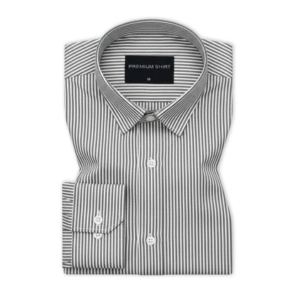Bold Black Pinstripe Oxford Shirt For Men