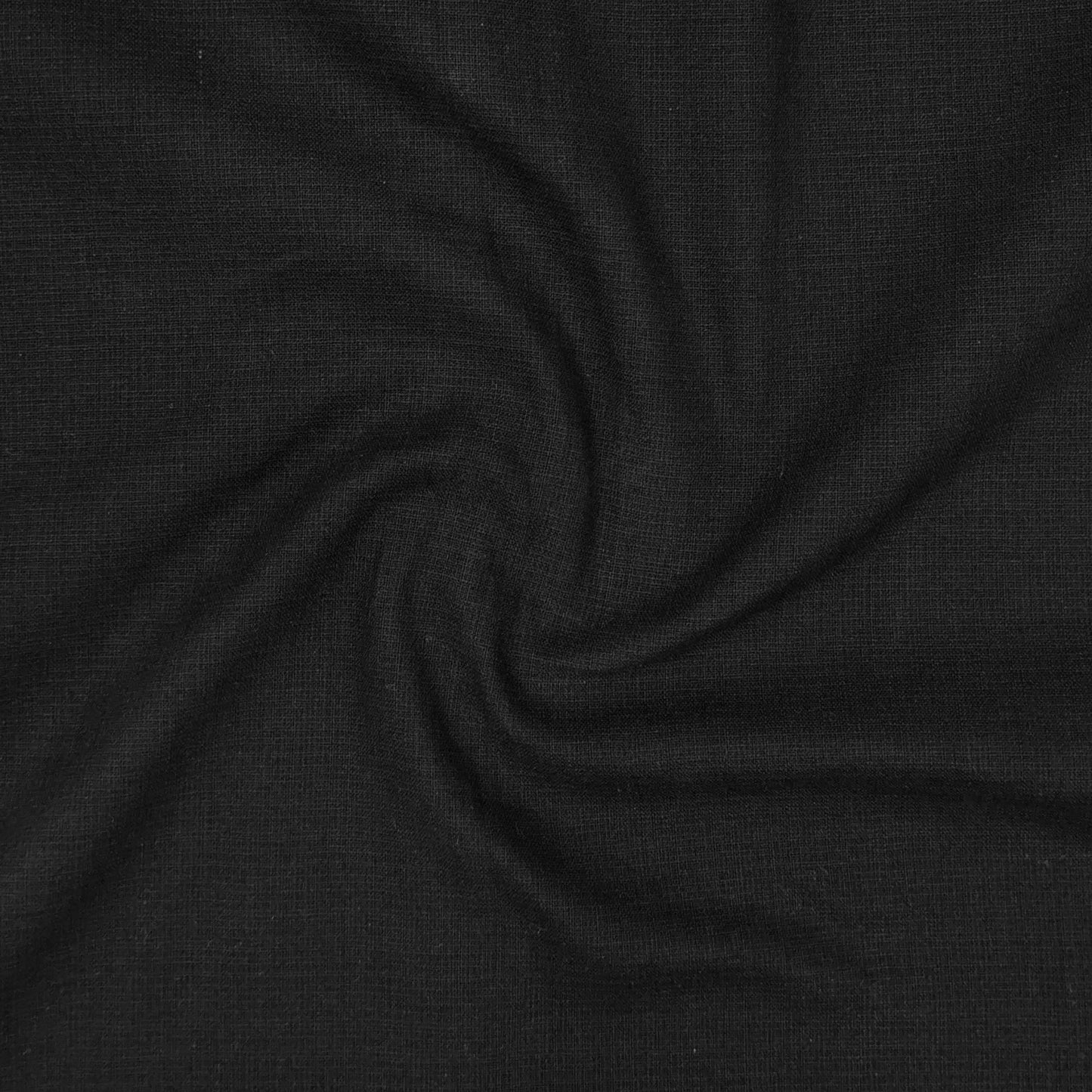 Black Textured Linen Shirt For Men