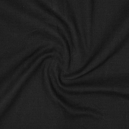 Black Textured Linen Shirt For Men