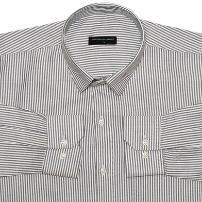 Bold Black Pinstripe Oxford Shirt For Men